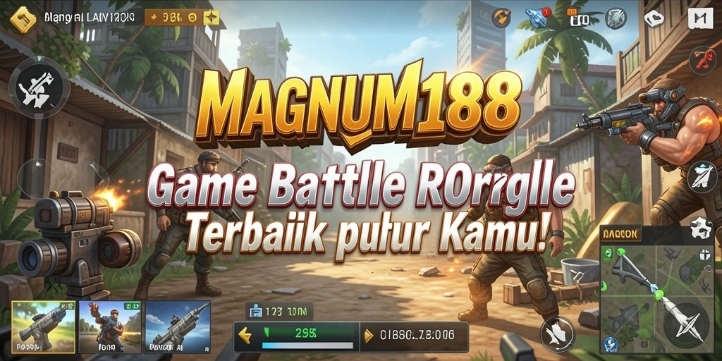 Tampilan gameplay MAGNUM188 dengan aksi pertempuran seru di arena.