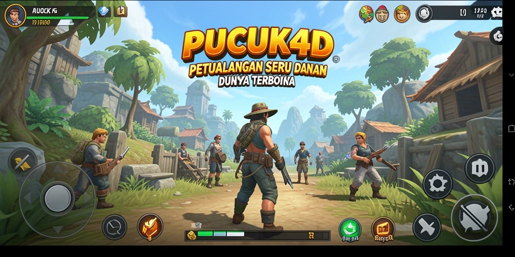 Screenshot menampilkan pemandangan menakjubkan di PUCUK4D dengan gameplay Open World.