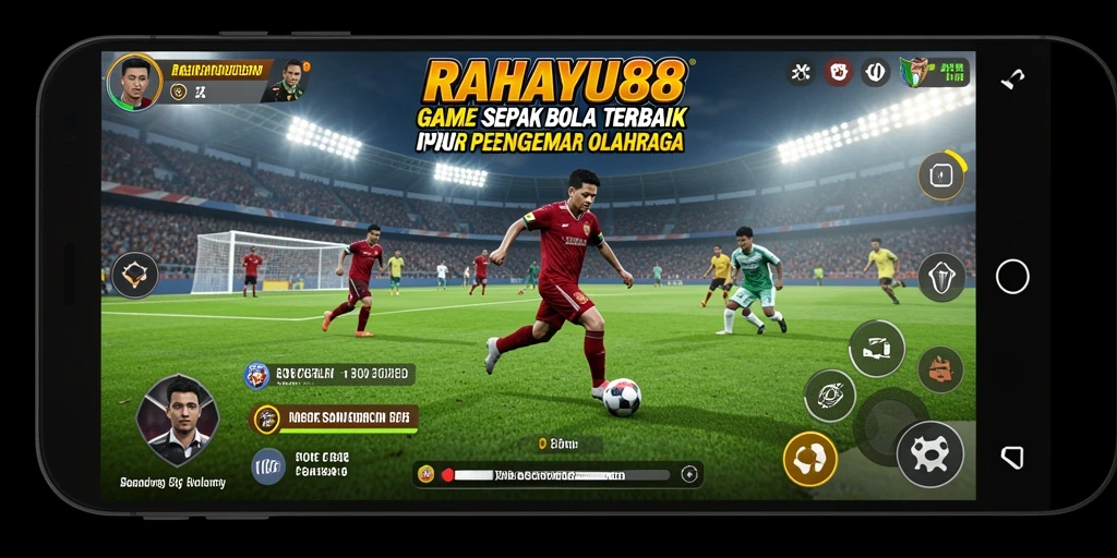 Tampilan gameplay RAHAYU88 yang seru dan realistis dengan aksi sepak bola.