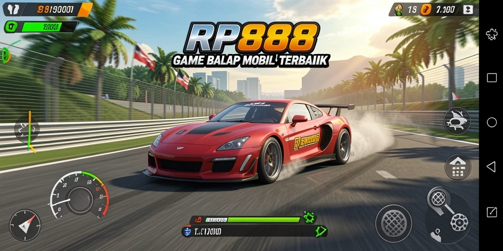 Gameplay seru dalam balapan mobil di RP888.