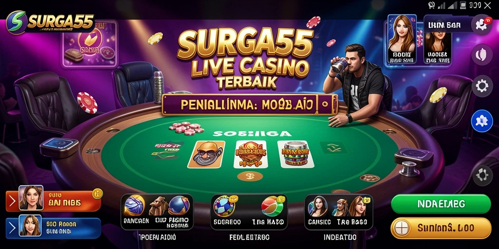 Gameplay menarik dari SURGA55 dengan dealer live yang profesional.