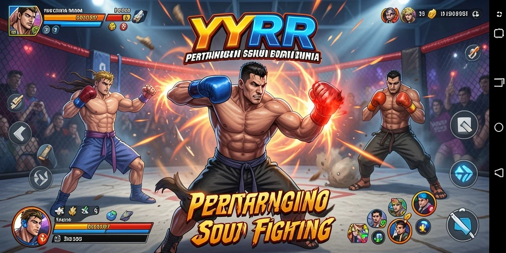 Tampilan gameplay YYRR yang mendebarkan dalam pertarungan Fighting.